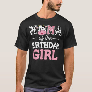 T-shirt Maman de l'anniversaire fille Chemise ferme vache