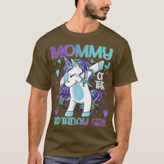 T-shirt Maman de l'anniversaire fille Dabbing Unicorn Mama