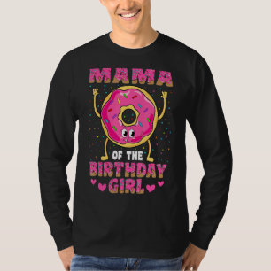 T-shirt Maman De L'Anniversaire Fille Donut Famille Fête