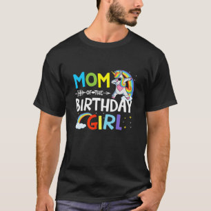 T-shirt Maman De L'Anniversaire Fille Drôle Dabbing Unicor