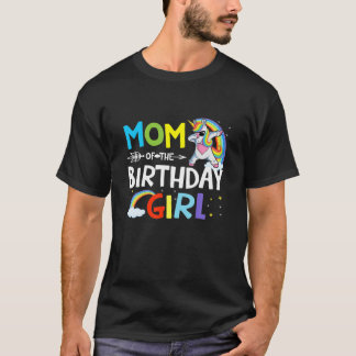 T-shirt Maman De L'Anniversaire Fille Drôle Dabbing Unicor