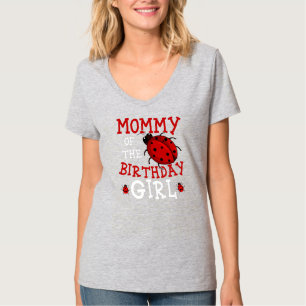 T-shirt Maman De L'Anniversaire Fille Ladybug Anniversaire