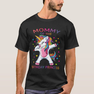 T-shirt Maman De L'Anniversaire Fille Mère Cadeau Unicorn