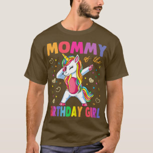 T-shirt Maman De L'Anniversaire Fille Mère Cadeau Unicorn