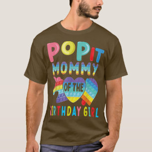 T-shirt maman de l'anniversaire fille Pop It Unicorn Anniv