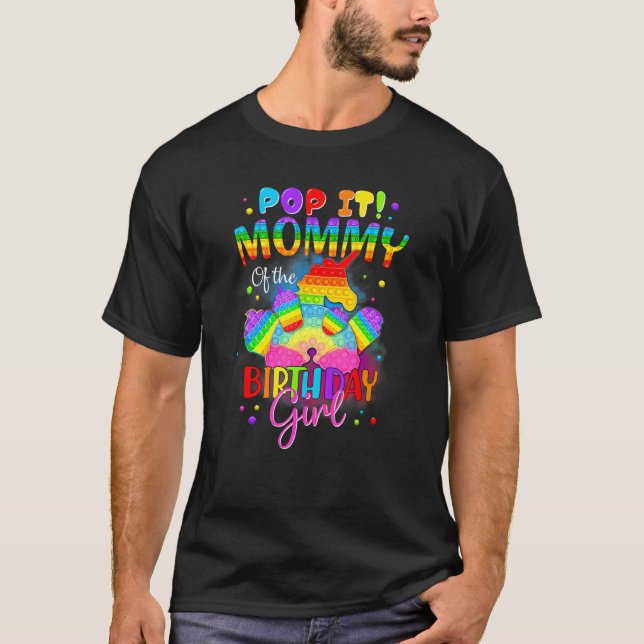 T-shirt Maman De L'Anniversaire Fille Unicorne Filles Arc  (Devant)