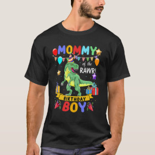 T-shirt Maman De L'Anniversaire Garçon Dinosaure Raptor