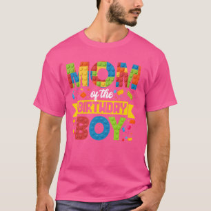 T-shirt Maman De L'Anniversaire Garçon Maître Constructeur