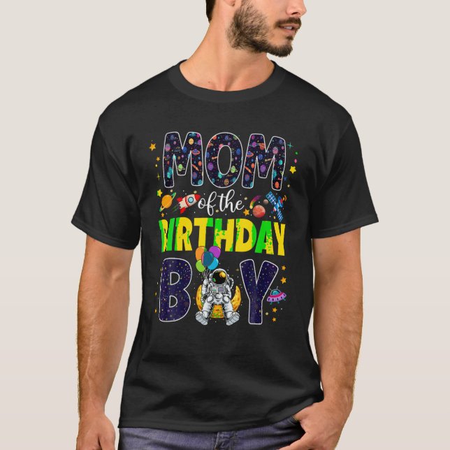 T-shirt Maman de l'anniversaire garçon mère 2e espace extr (Devant)