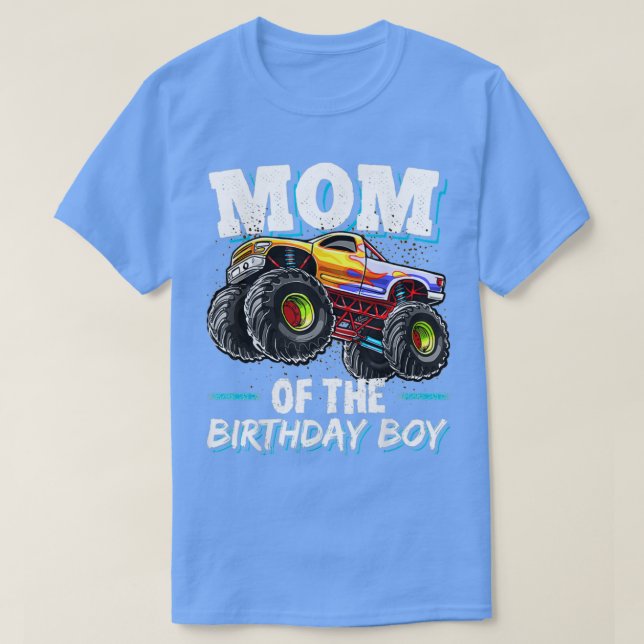 T-shirt Maman De L'Anniversaire Garçon Monster Camion Anni (Design devant)