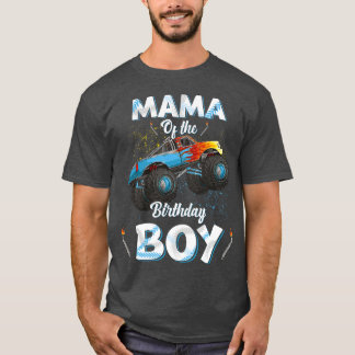 T-shirt Maman De L'Anniversaire Garçon Monster Camion Anni