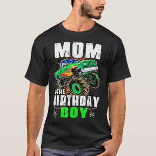T-shirt Maman De L'Anniversaire Garçon Monster Truck Famil