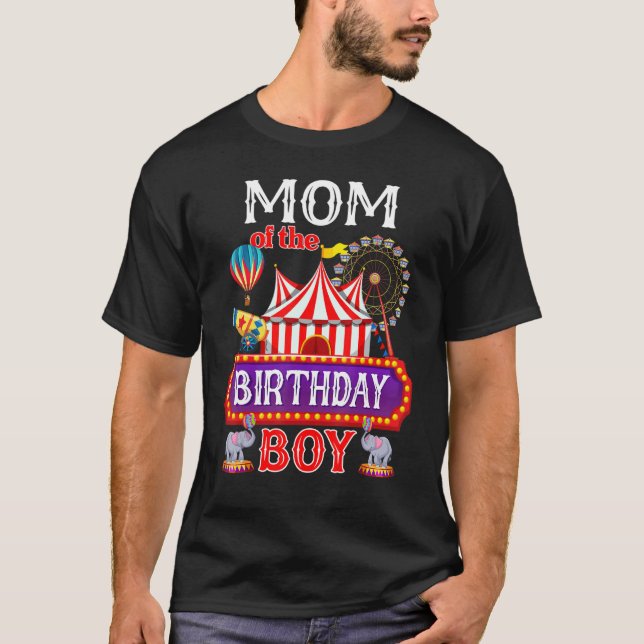 T-shirt Maman De L'Anniversaire Garçon Ringmaster Cirque T (Devant)
