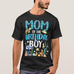 T-shirt Maman De L'Anniversaire Garçon Sea Poisson Océan A