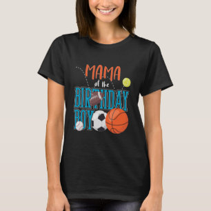 T-shirt Maman De L'Anniversaire Garçon Sports Famille Matc
