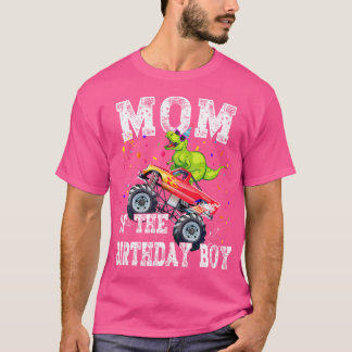 T-shirt Maman De L'Anniversaire Garçon T Rex Dinosaur Mons