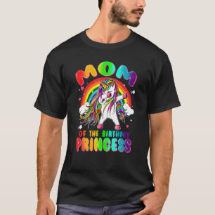 T-shirt Maman de l'anniversaire Princesse Fille Ado Dabbin