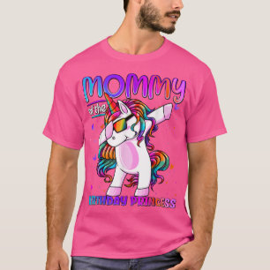 T-shirt Maman de l'anniversaire Princesse fille Dabbing Un