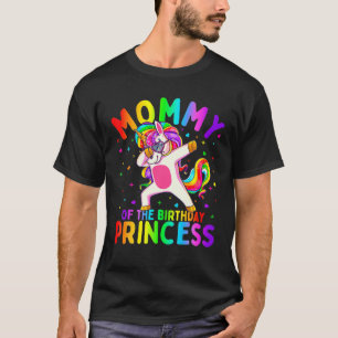 T-shirt Maman De L'Anniversaire Princesse Fille Dabbing Un