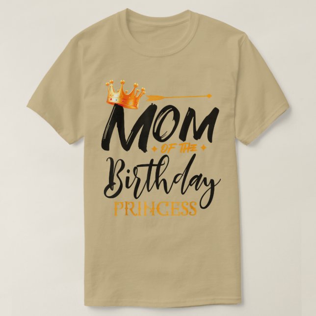 T-shirt Maman De L'Anniversaire Princesse Funny Mama Maman (Design devant)