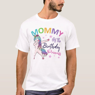 T-shirt Maman De L'Anniversaire Princesse Maman Dabbing Un