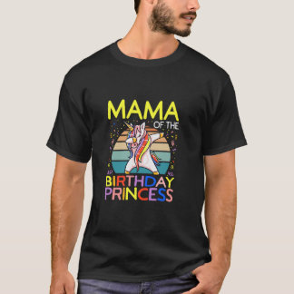 T-shirt Maman de l'anniversaire Princesse Mère Fille Unico