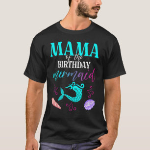 T-shirt Maman De L'Anniversaire Sirène Matching Family