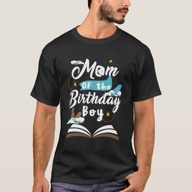 T-shirt Maman De L'Anniversaire Thème Garçon Atlantis Fami (Devant)