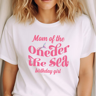 T-shirt Maman de Oneder la sirène de la mer fille d'annive