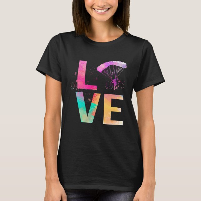 T-shirt Maman de parachutisme colorée  Parachutisme (Devant)