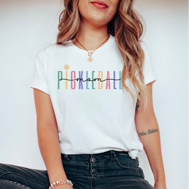 T-shirt Maman de Pickleball Coloré (Créateur téléchargé)