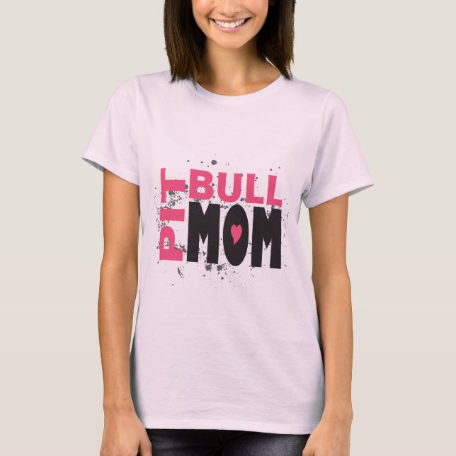T-shirt Maman de pitbull (Devant)