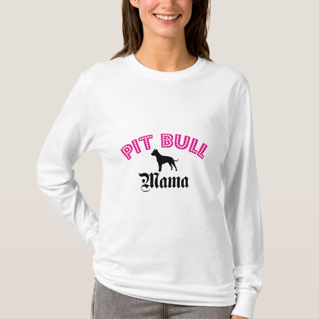 T-shirt Maman de pitbull (Devant)