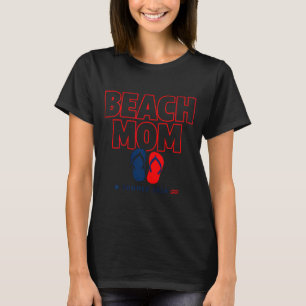 T-shirt Maman de plage été 2026 tongs patriotique