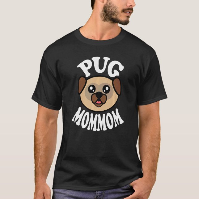 T-shirt Maman de Pug adorable (Devant)