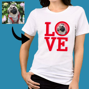 T-shirt Maman de Pug ou de Chien Mignonne Photo Personnali