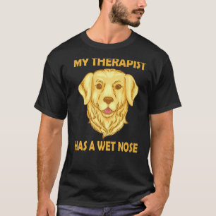 T-shirt Maman de Retriever doré Mon Thérapeute a un N mou