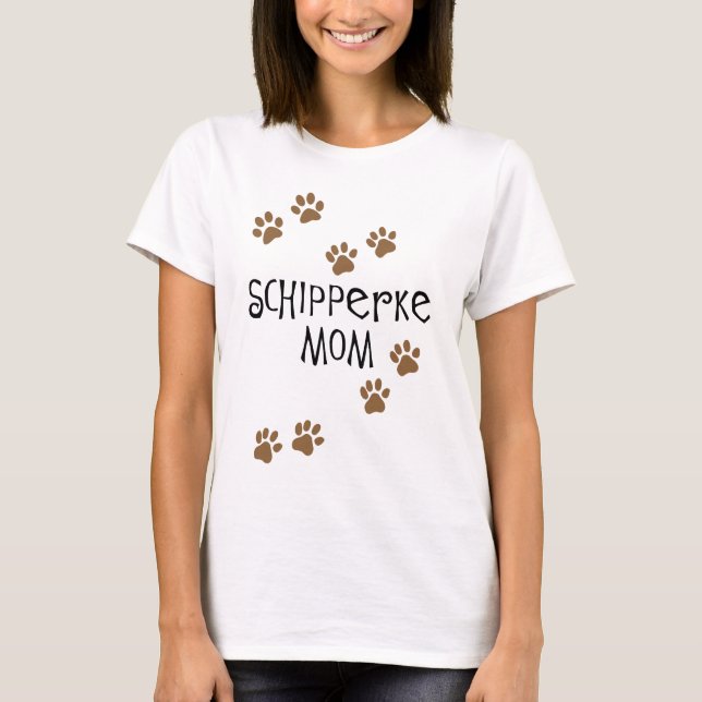 T-shirt Maman de Schipperke (Devant)