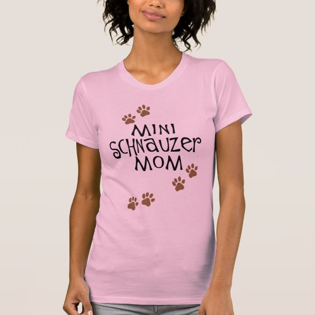 T-shirt Maman de Schnauzer miniature (Devant)