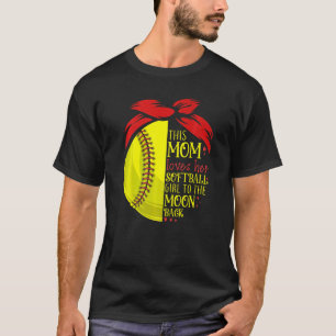 T-shirt Maman de softball femmes lanceuse receveuse filles