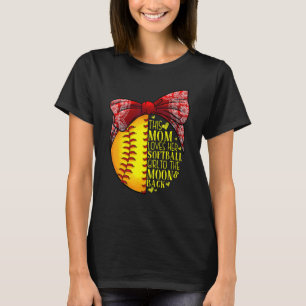 T-shirt Maman de softball Femmes Lanceuse Receveuse Filles