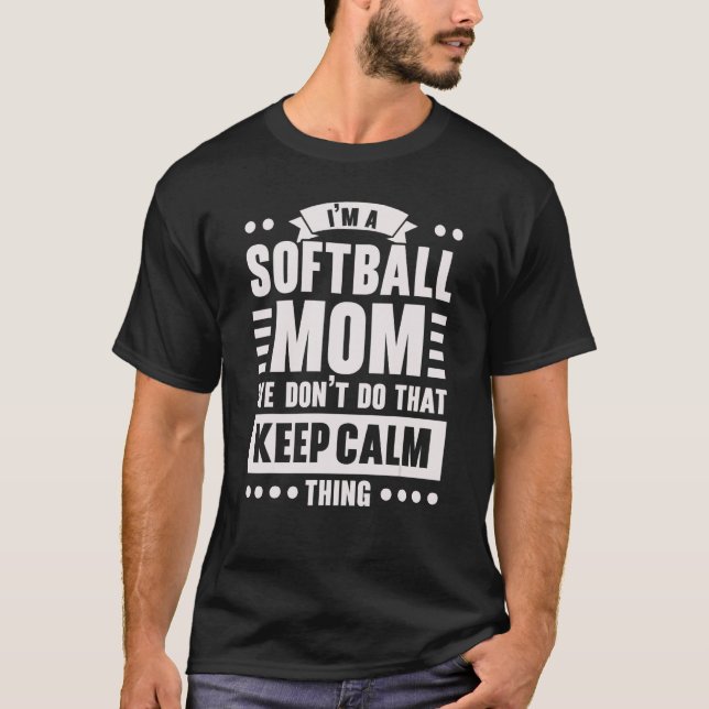 T-shirt Maman de softball Joueuse de softball Lanceuse Rec (Devant)