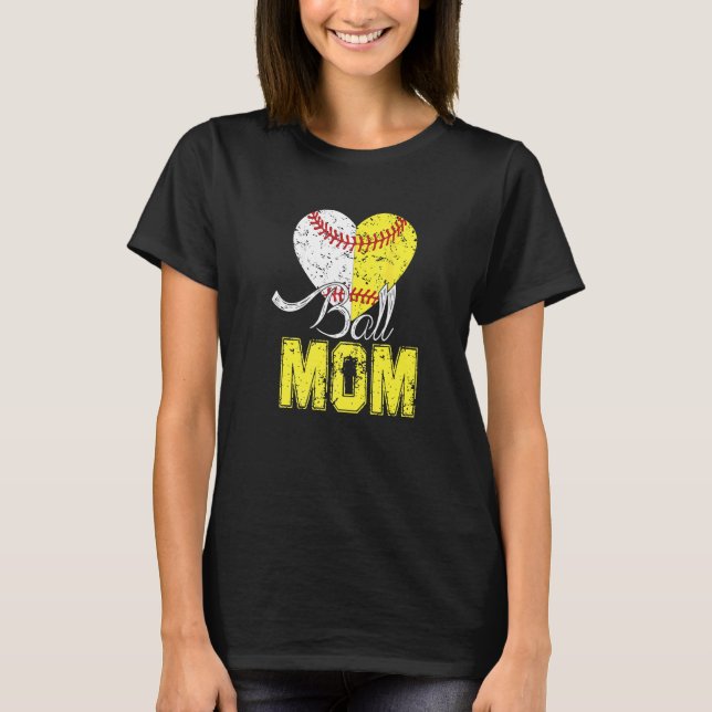 T-shirt Maman de softball pour femme lanceuse receveuse Fê (Devant)