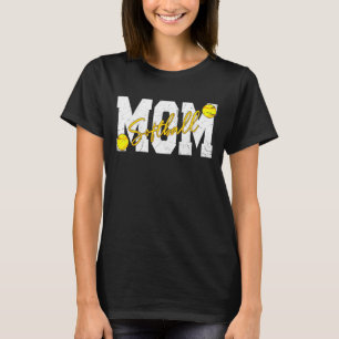 T-shirt Maman de softball pour les femmes Mama Mère Fête M