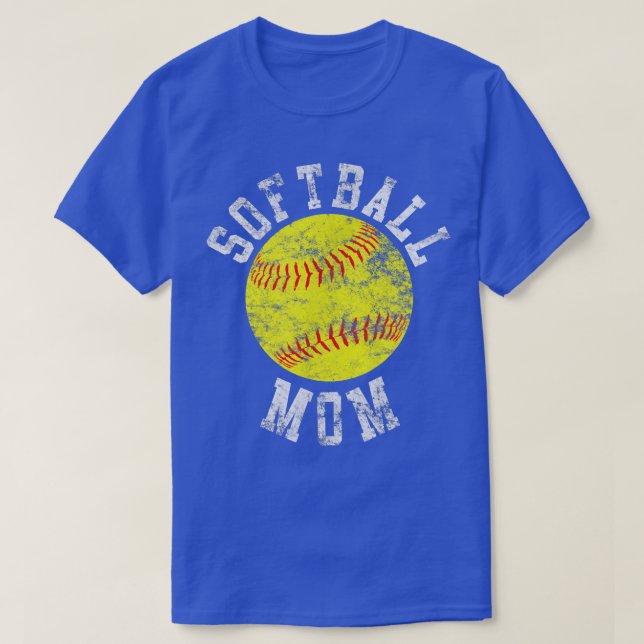 T-shirt Maman de softball vintage (Design devant)