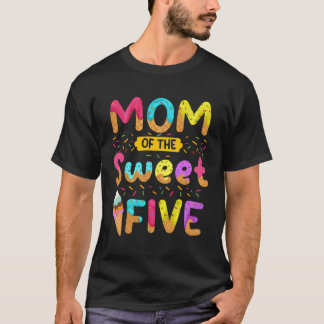 T-shirt Maman De Sweet Cinq 5E Anniversaire Fille Glace Cr