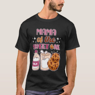 T-shirt Maman de Sweet One Cookies and Milk 1er Anniversai