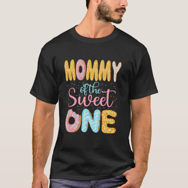 T-shirt Maman de Sweet One Maman Donuts Famille Correspond (Devant)