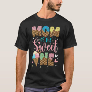 T-shirt Maman De Sweet Un Anniversaire Crème Ice Fam