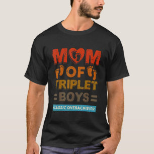 T-shirt Maman De Triplet Boys Classic Overachiever Triplet